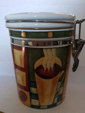 Vintage Ceramic Coffee Canister By Joie de Vivre (M)